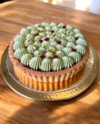 Mazurek pistacjowo-wiśniowy